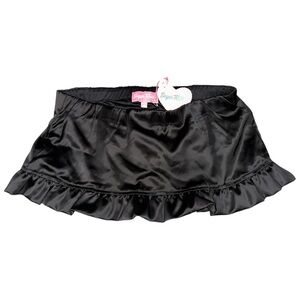 Sugar Thrillz Black Satin Micro Mini Skirt